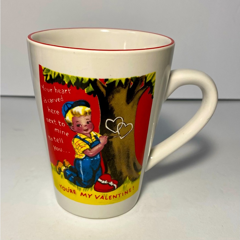 Rosanna Studios Vintage Valentine Cards Coffee Tea Coco Mug Cup Valentine’s Day